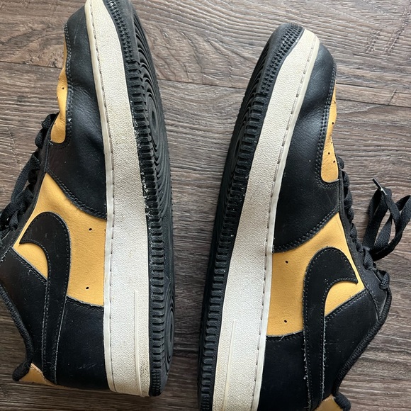 Nike Black and Yellow Sneakers size 9 Nike Air Force 1 Low Custom - Picture 1 of 11